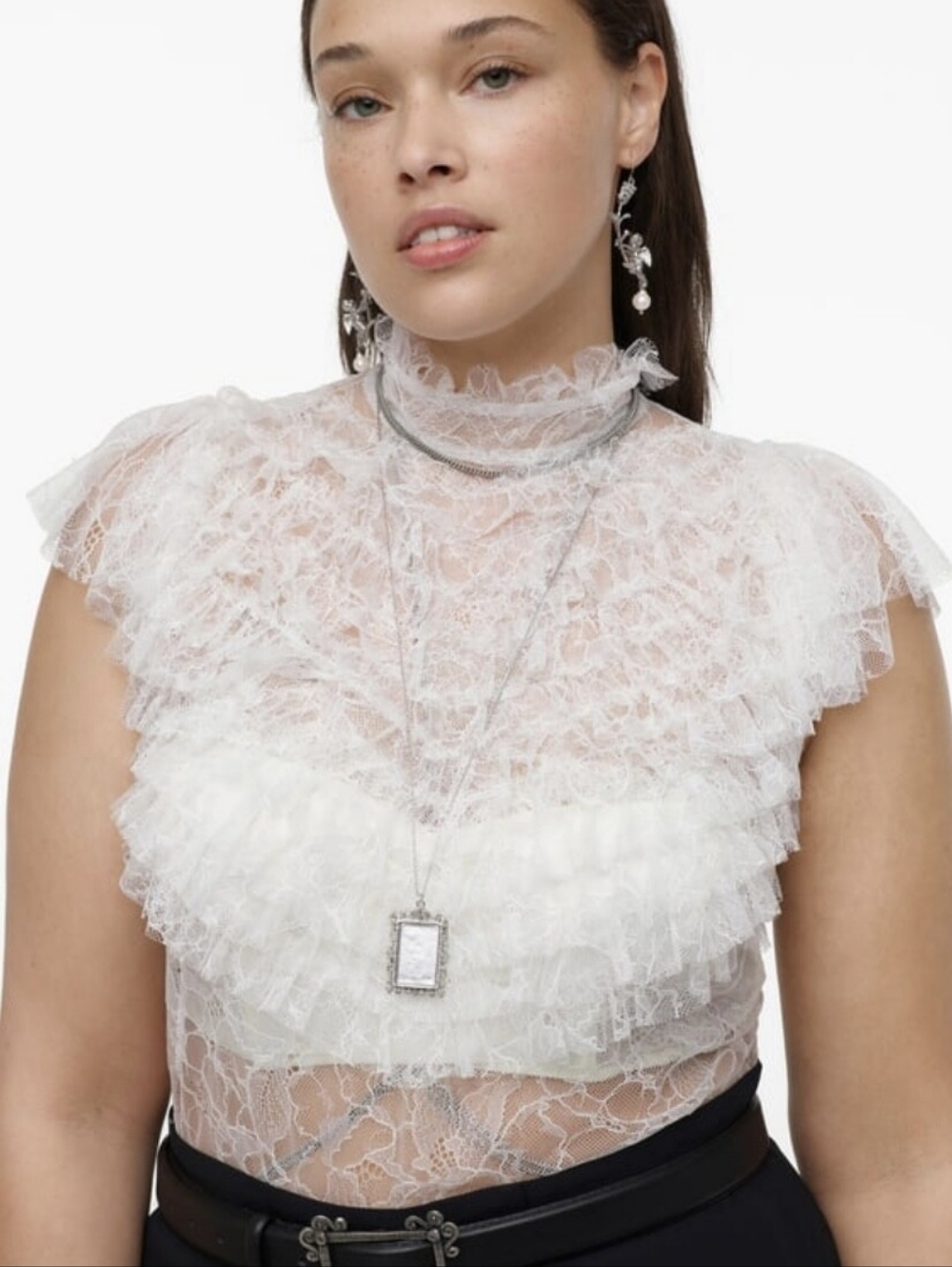 Zara Limited Edition Ruffle Top